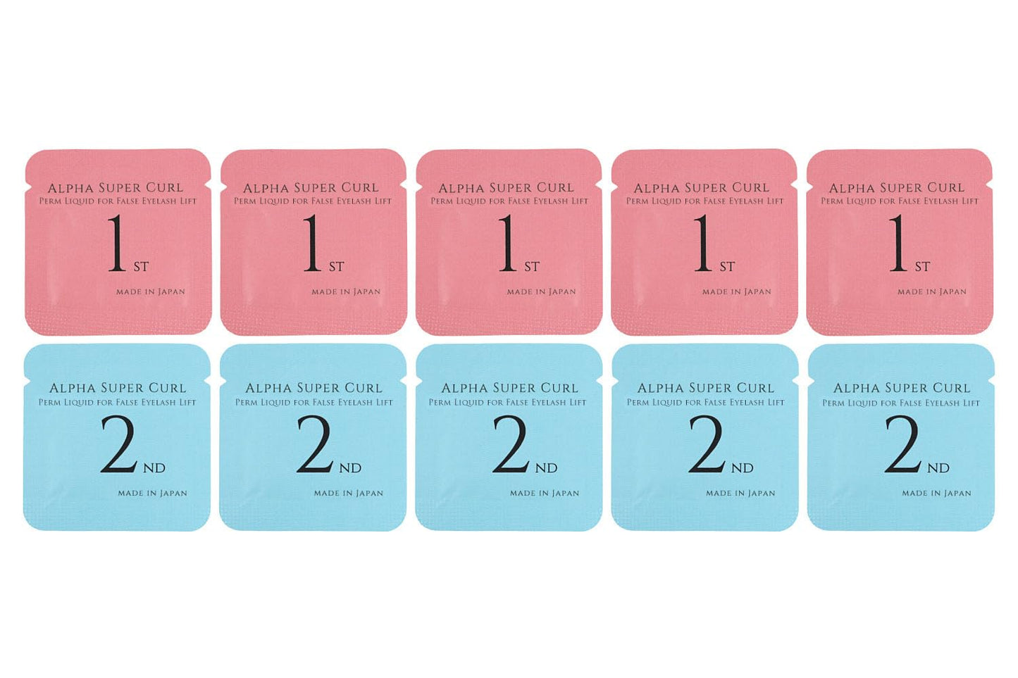 5 Minutes Made in Japan! Eyelash Perm Liquid Oxidized Pouch Type (5 Sets)