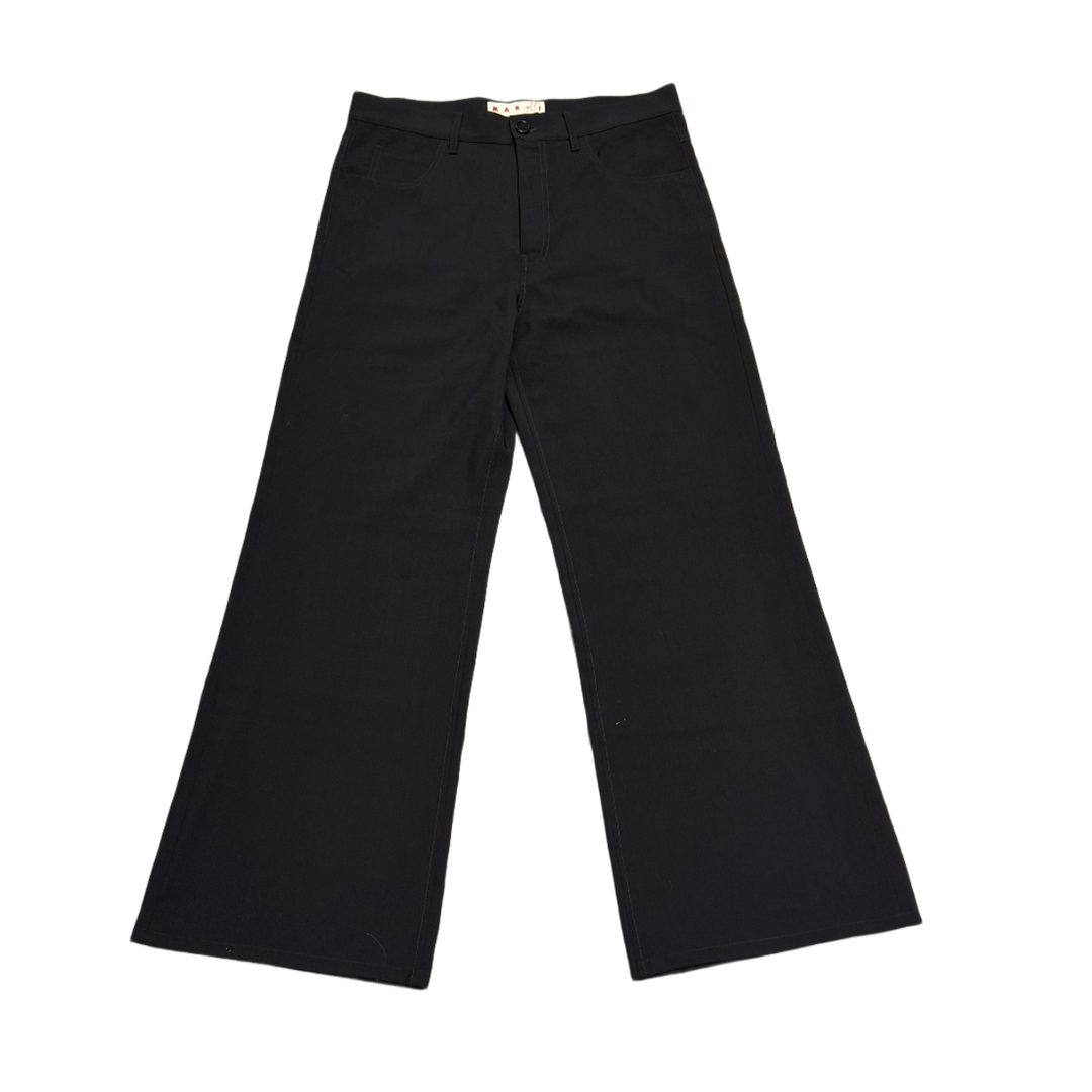MARNI 'TROPICAL WOOL' BLACK TROUSERS