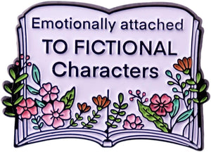 Pin esmaltado para amantes de los libros, broche de personaje, personajes de ficción unidos emocionalmente