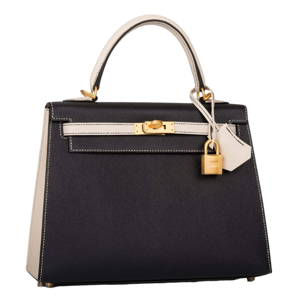 HERMÈS 'BLACK & CRAIE' EPSOM KELLY SELLIER 25 BAG