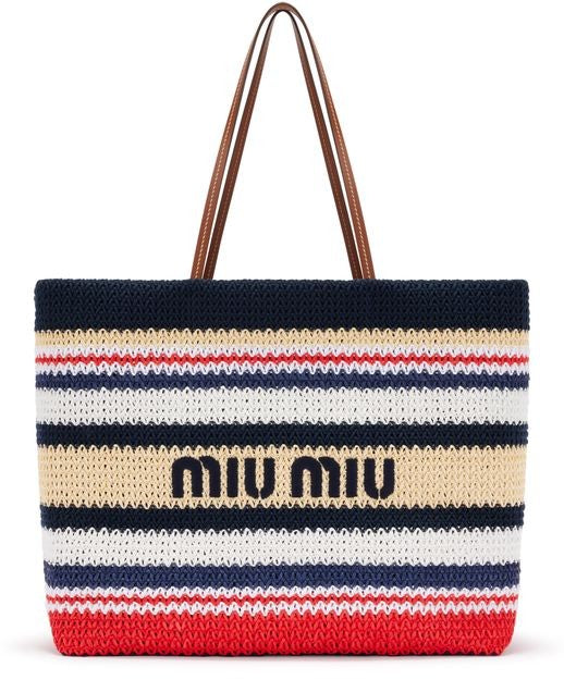 MIU MIU Large crochet tote bag - Image 1