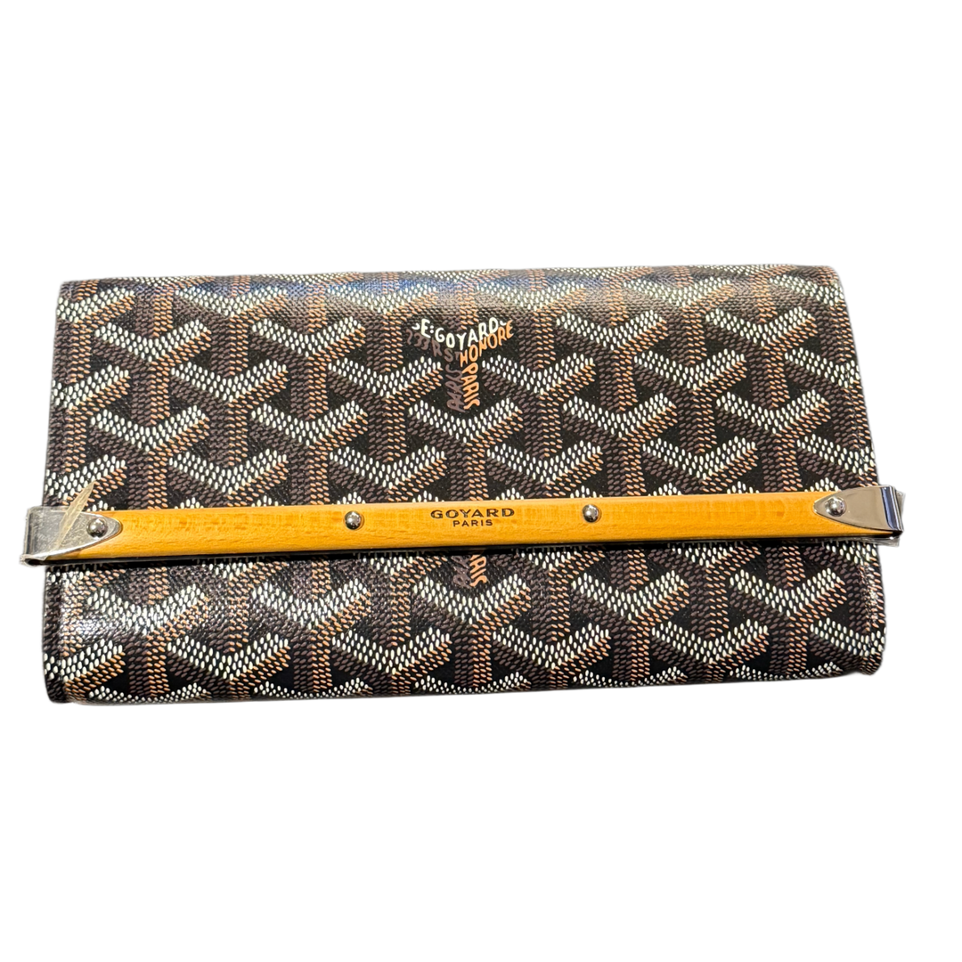GOYARD 'BLACK/BROWN' MONTE CARLO PM CLUTCH