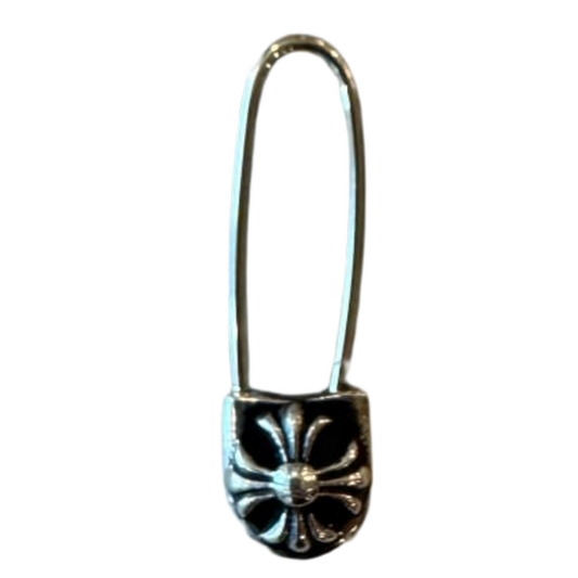 CHROME HEARTS SILVER SAFETY PIN EARRING