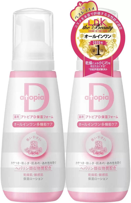 Atopia D Moisturizing Foam, All-in-One 3.5 oz (100 g), Set of 2, Formulated with Heparin Similar Compounds, Alliance Farmer, Quasi-Drug,