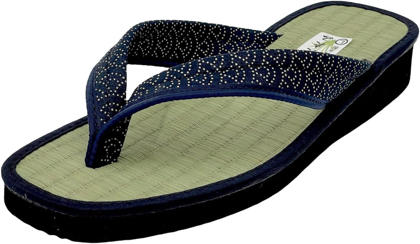 Daimei Shokai Men's Nose Strap Tatami Folding Japanese Pattern Japanese Style Sandals