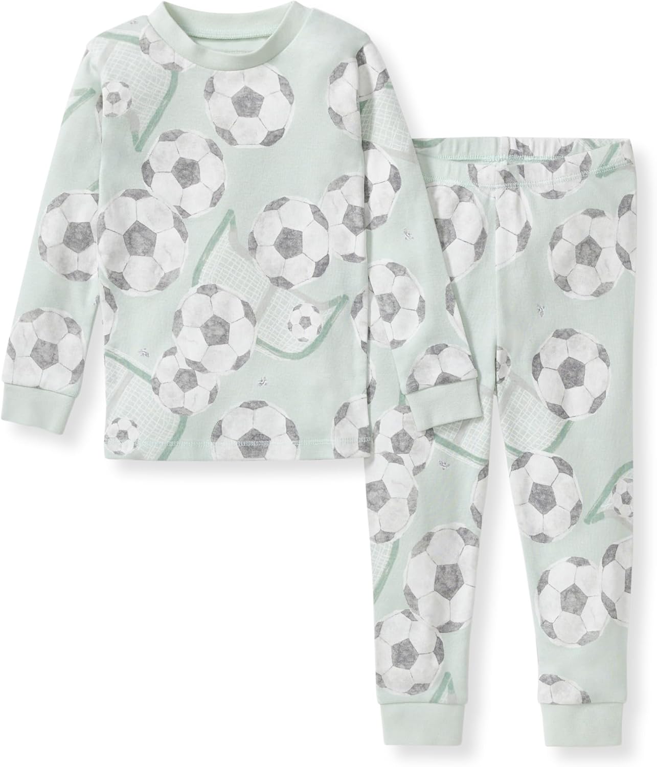 Burt's Bees Baby Pijama de algodón orgánico para niños, conjunto de pijama para niños pequeños, 2 piezas | Soft, cozy, snug fitting pajamas feature stretchy ribbed cuffs and hand painted prints to make bedtime a breeze