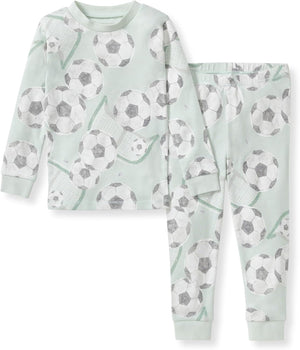 Burt's Bees Baby Pijama de algodón orgánico para niños, conjunto de pijama para niños pequeños, 2 piezas | Soft, cozy, snug fitting pajamas feature stretchy ribbed cuffs and hand painted prints to make bedtime a breeze