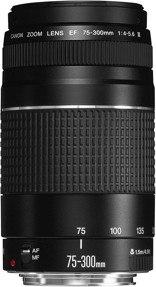Canon EFレンズ EF75-300mm F4-5.6 IIIズームレンズ 望遠 並行輸入品 黒