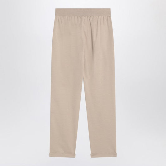 Brunello Cucinelli Beige Cotton Joggers - Image 1