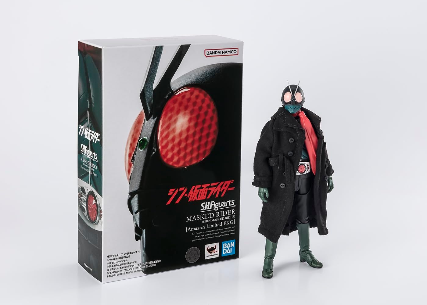 BANDAI SPIRITS S.H. Figuarts Shin Kamen Rider Action Figure, Limited PKG, Approx. 5.7 inches (145 mm), PVC + ABS + Fabric, Painted