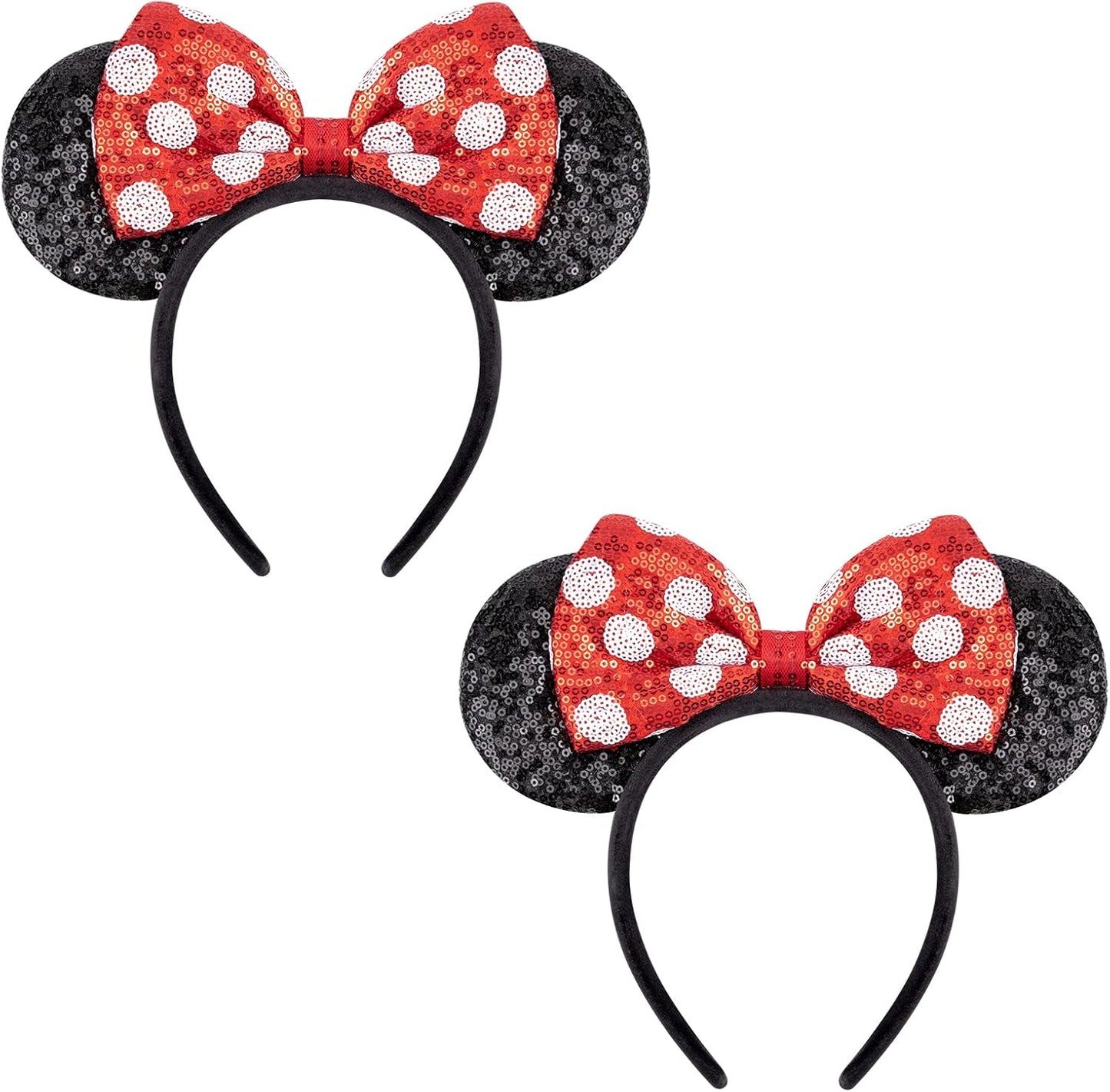 DRESHOW Mouse Ears Bow Headbands Sequins Party Decoration Cosplay Costume for Women