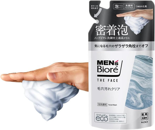 (Pre-Sale) Men's Biore The Face Clear Pore Stain Refill, Foam Type, Pore Care, Men's