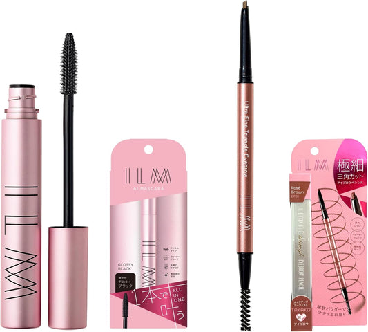 You can do it by yourself. All-in-One Mascara ILM AI Mascara (Mascara Black) + Eyebrow Pencil (Rose Brown)