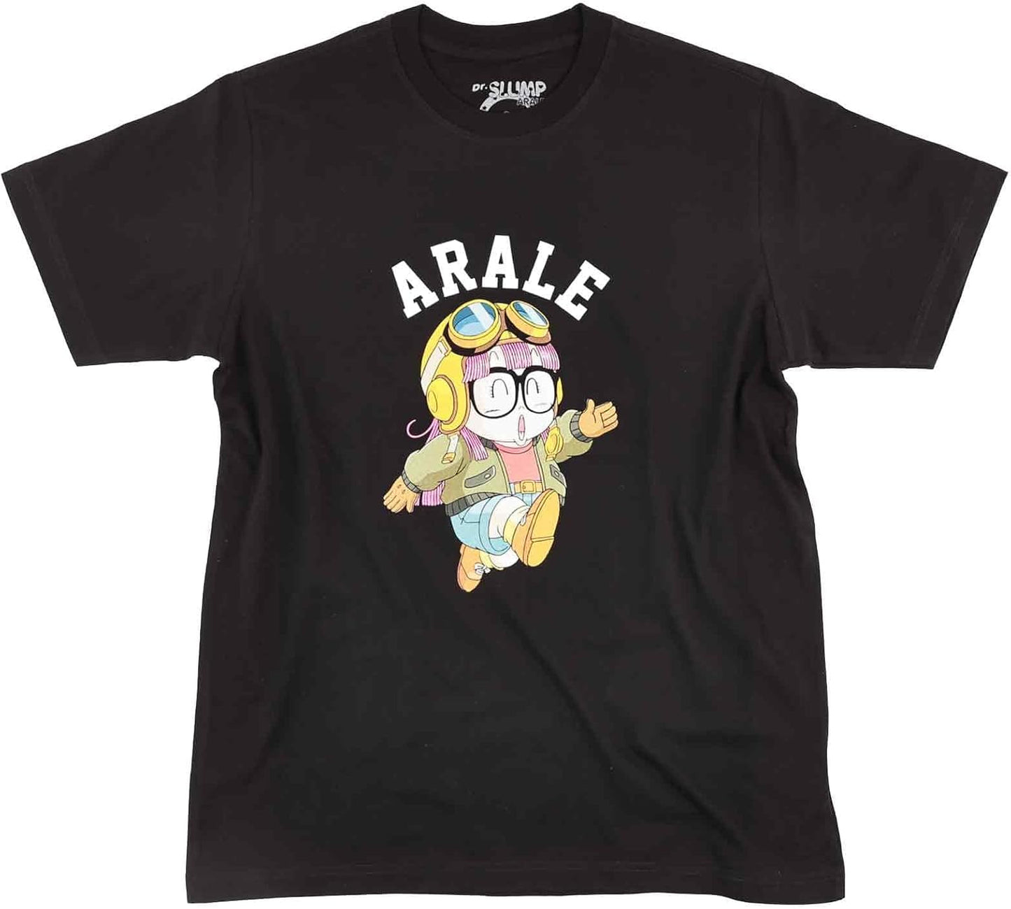 Wnicek T-Shirt Doctor Slump Arale-chan Short Sleeve Character Goods Anime Army Style Pair Look Men's Black