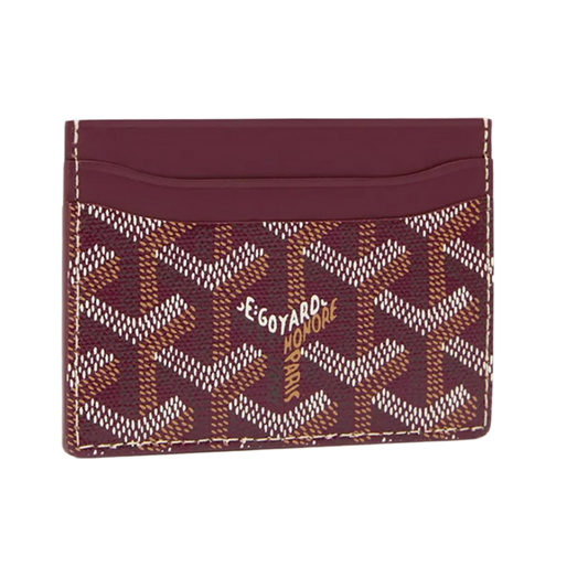 GOYARD 'SAINT SULPICE 'BURGUNDY' CARD HOLDER