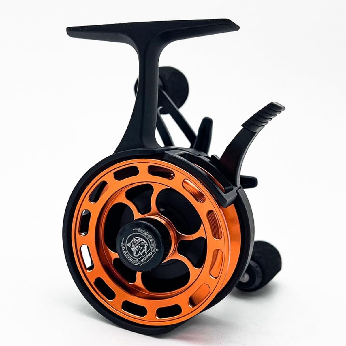 Fancyfly Ice Fishing Reel with High Footrest! The new model raft reel has a lowering magnetic force, making it easy to use as a fishing tool