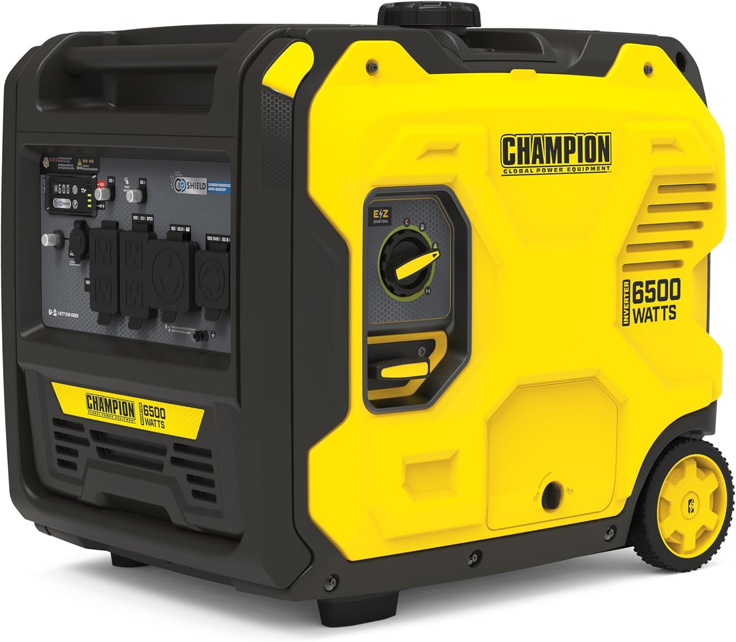 Champion Power Equipment 6500ワット RV対応 ポータブルインバーター発電機 静音技術とCOシールド付き