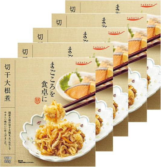 Kokubu Group Headquarters Tabete Serving Serving with Dried Radish, 3.3 oz (85 g) x 5 Pieces, Preserved Food, Retort Side Dishes, Living Alone, Gift