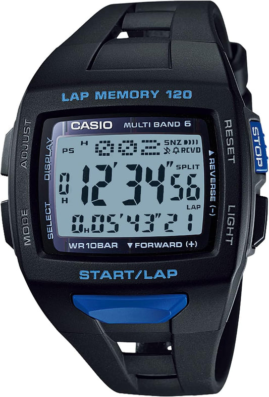 Casio STW-1000 Watch, Casio Collection, black/blue, 1 piece, Newest model