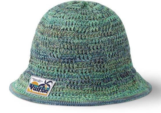 LOUIS VUITTON Damier Palm Tree Crochet Hat - Image 1