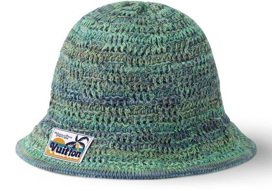 LOUIS VUITTON Damier Palm Tree Crochet Hat - Image 1