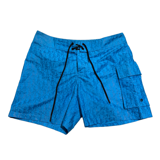 DIOR 'BLUE' OBLIQUE SWIM SHORTS