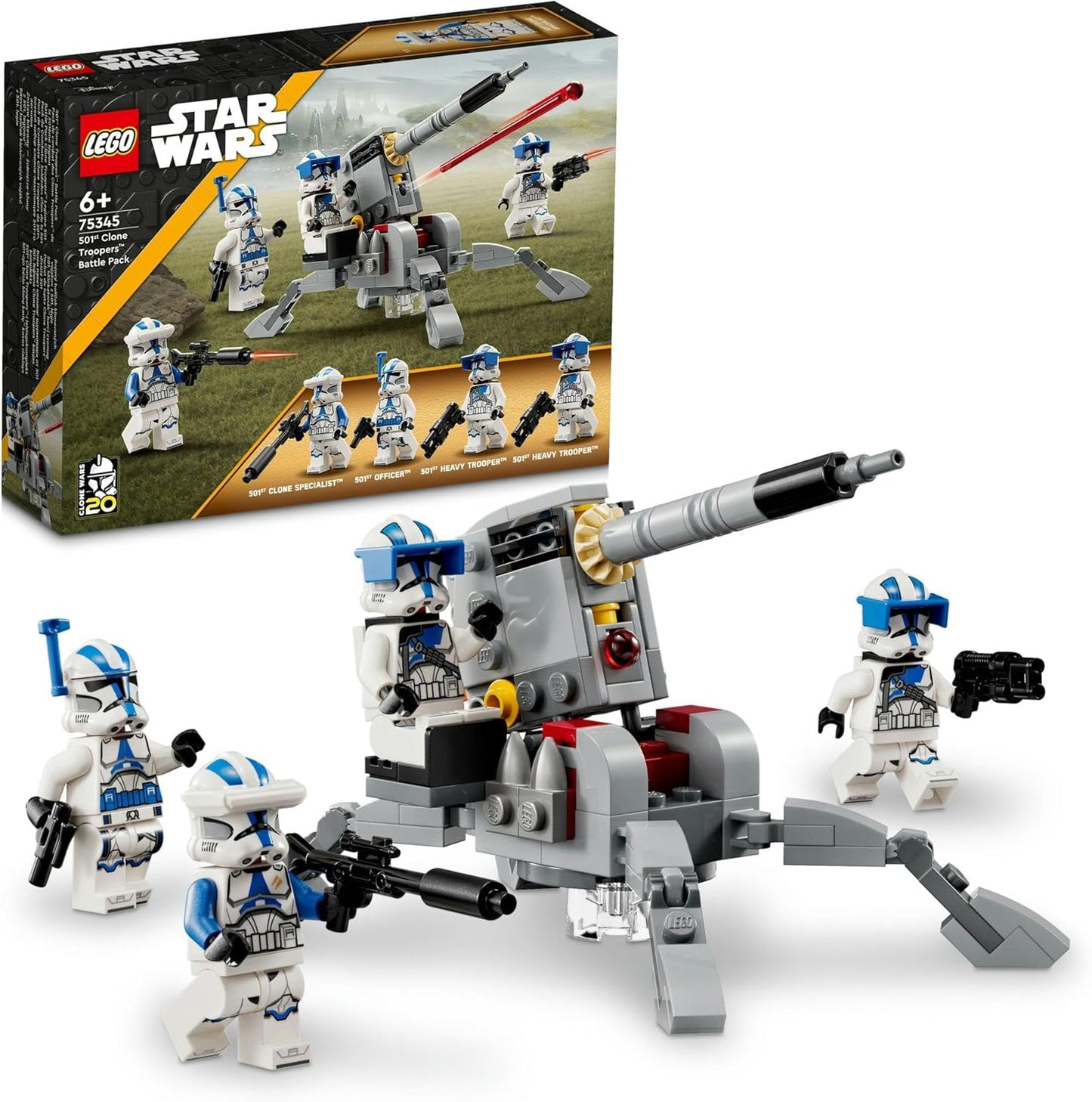 Lego 75345 Star Wars Clone Trooper 501 Trooper Battle Pack Toy Birthday Present Blocks Educational Boys Girls Children 6 7 8 9 Year Old Space