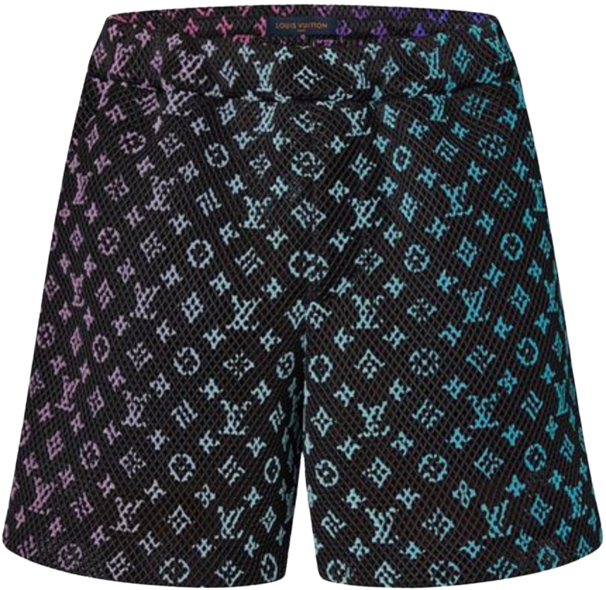 LOUIS VUITTON SS22 "AMEN BREAK" BLACK MESH SHORTS