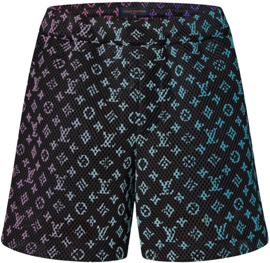 LOUIS VUITTON SS22 "AMEN BREAK" BLACK MESH SHORTS