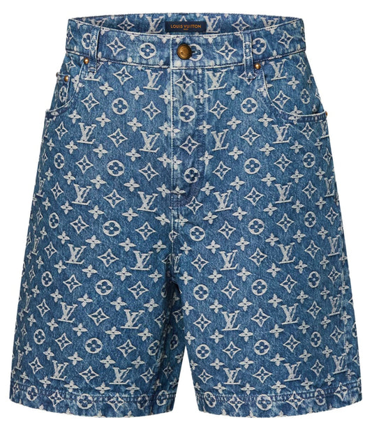 LOUIS VUITTON MONOGRAM DENIM SHORTS