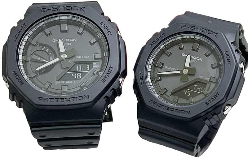 CASIO G-SHOCK G-SHOCK BABY-G Baby G Quartz Pair Watch, Set of 2, Ana-Digi GA-2100-1A1JF GMA-P2100BB-1AJF Watch [Domestic Genuine Product], Black