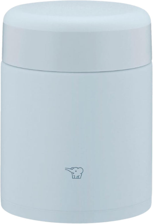 Zojiroshi Soup Flask 400ml Large Tea Bowl Size 【Keeps Food Warm and Cold】 Bento Wide Mouth Ice Gray SW-KA40-HL
