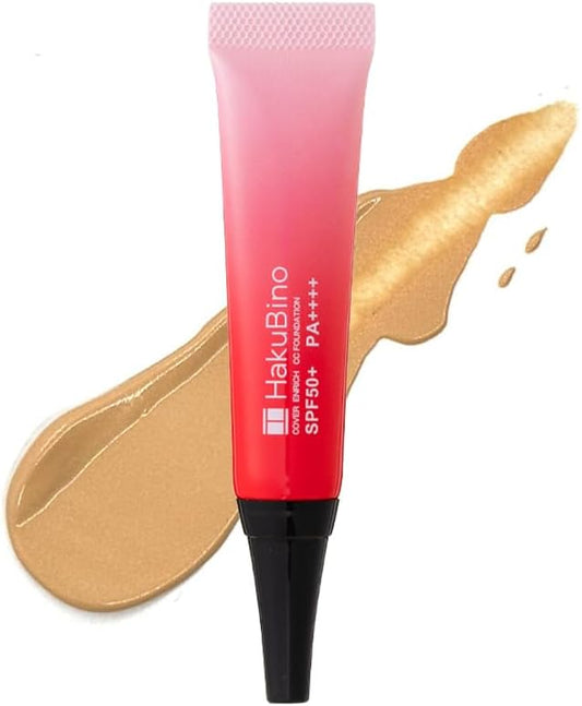 Hakubino CC Foundation CC Cream (Burdock Root Extract, Soapwort Leaf Extract, Lemon Fruit Extract), HakuBino Cover ENRICH CC FOUNDATION