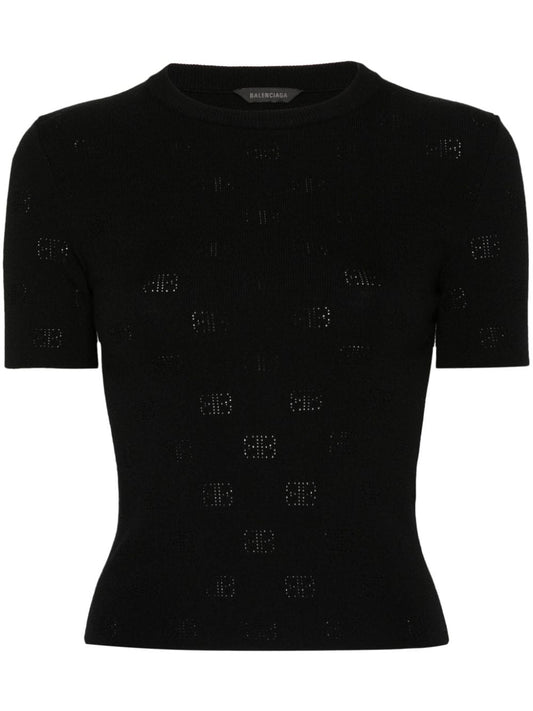 Balenciaga バレンシアガオープンニットウールトップ - Image 1