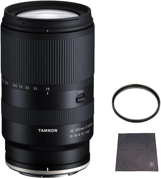 Tamron 18-300mm F/3.5-6.3 Di III-A VC VXD for Nikon Z Mount [B061Z] with Lens Filter & Wrap Cushion Set