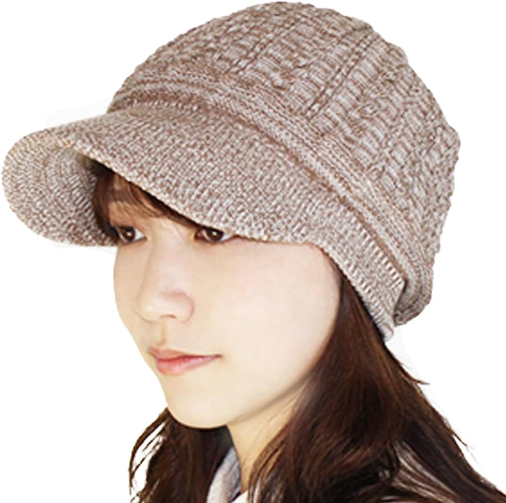 Kokoro Anti-Cancer Medicine/Medical Hat, Organic, with Brim, Cable Pattern Cap [Autumn and Winter] [Made in Japan]