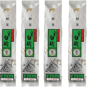 Set of 4 Bags: Sangyo Ichi Yaumu Shirori (Silver Seal), 4.8 oz (135 g), Sencha, Souvenir, Shizuoka Prefecture, Gift, Japanese Tea, Traditional, Delicious, Relaxing
