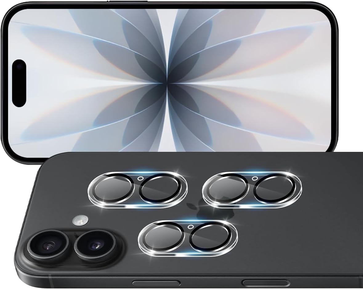 Cronincards Compatible iPhone 17 Camera Film, Lens Protection Film (3 Pieces), Compatible with iPhone 17, Lens Film, Camera Protection, Compatible with iPhone 17, Camera Protective Film, Fingerprint