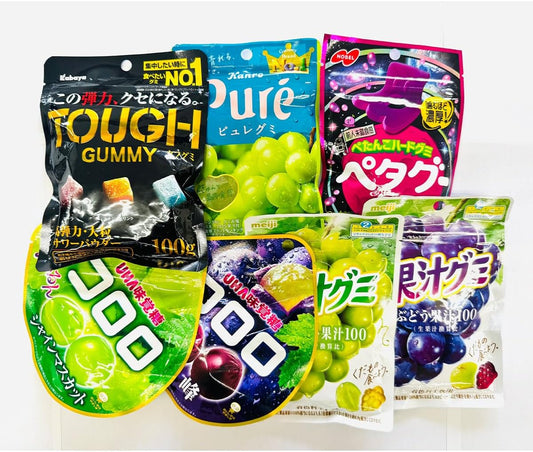 Gummy Assortment, Set of 7, Coloro Tough Gummies, Assorted, Snacks, Individually Packaged