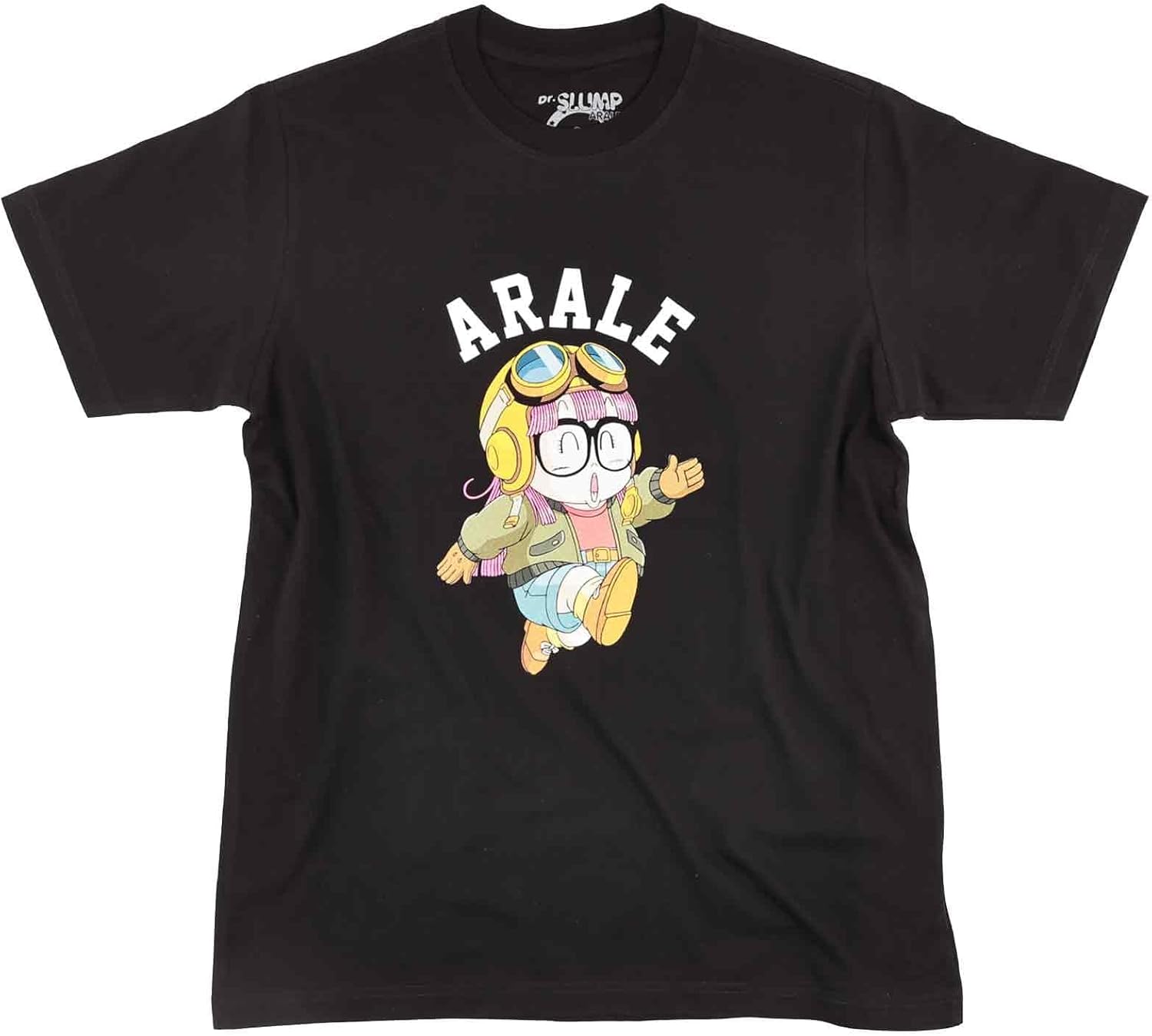 Wnicek T-Shirt Doctor Slump Arale-chan Short Sleeve Character Goods Anime Army Style Pair Look Men's Black