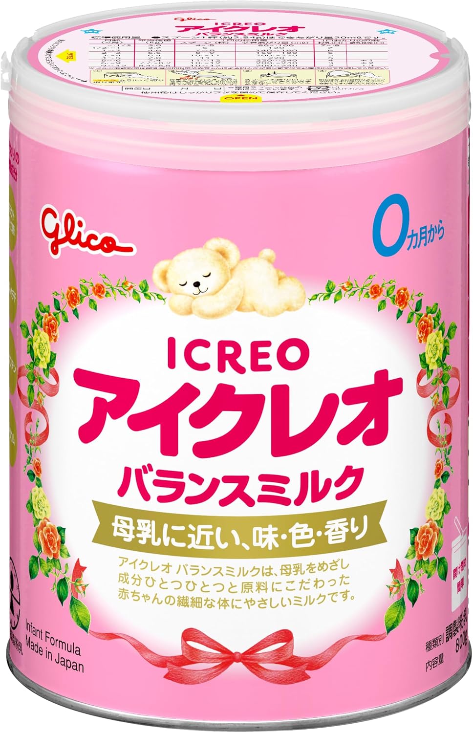 Icreo Balance Milk, 28.7 oz (800 g), Ezaki Glico Powder Milk, For Newborns, Infants, Babies, 0 Months to 1 Year Old
