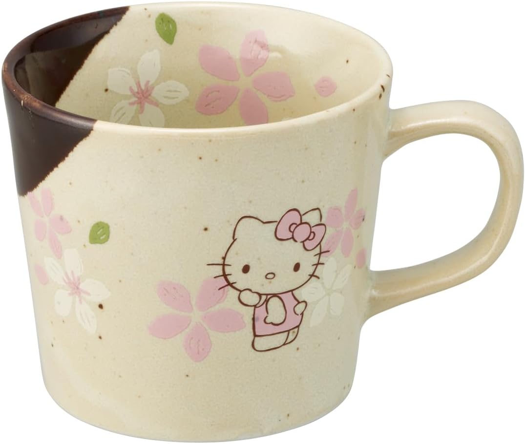 Skater CHMM1-A Mino Ware Mug Hello Kitty Sakura Sanrio 3.5 x 3.1 inches (9 x 8 cm)