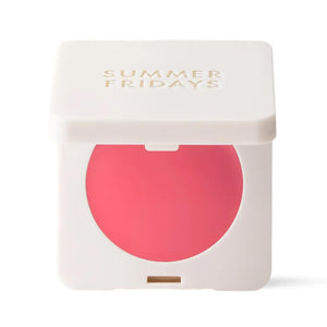 Summer Fridays Blush Butter Balm - Skincare-Infused Hydrating Cream Blush with Hyaluronic Acid, Ceramides, & Shea Butter for a Dewy Flush of Color - Cheek and Lip Tint - Pink Sunset (0.14 Oz)