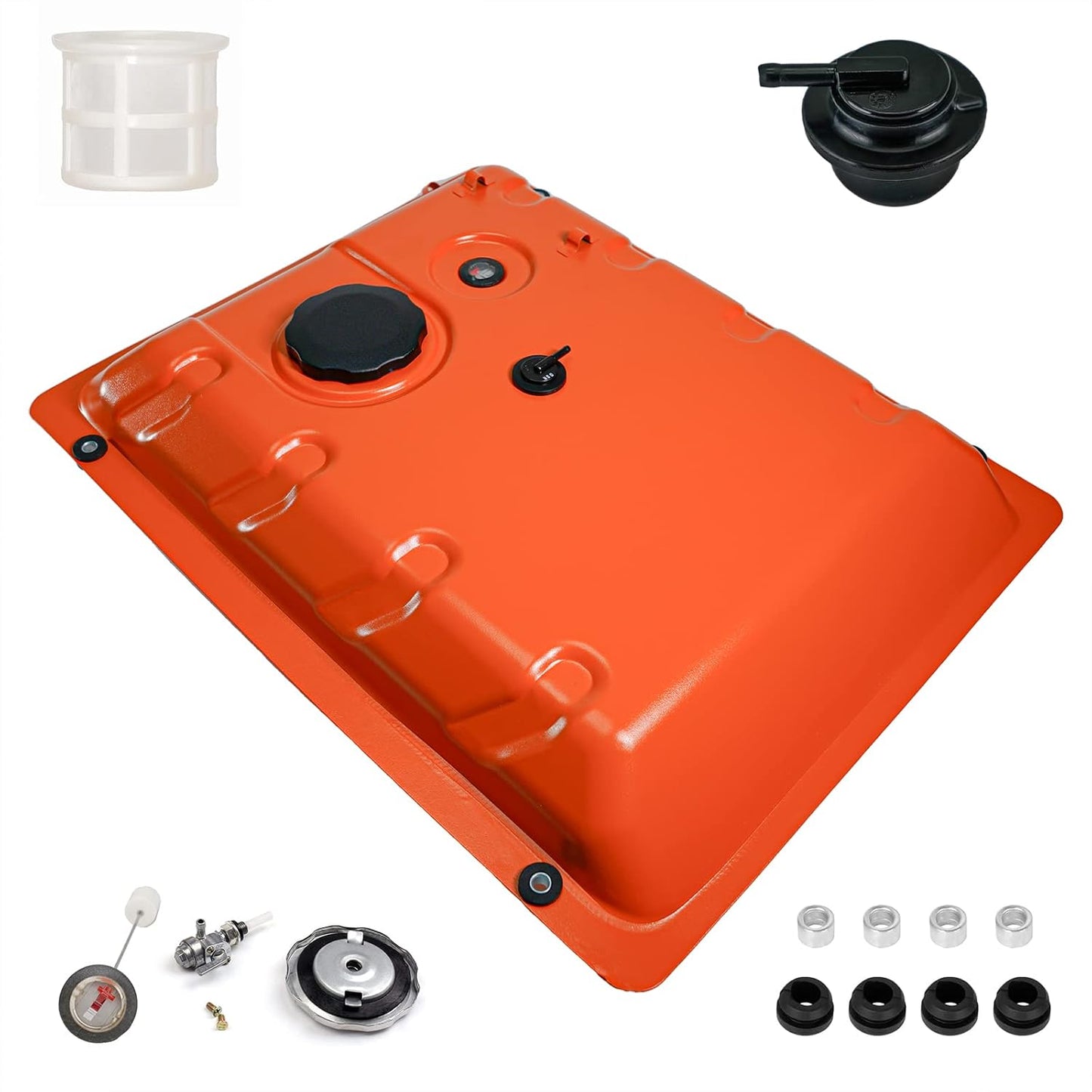 JMCHstore OEM 金属発電機 ガス燃料タンク Generac GP5500 GP6500 RS5500 RS7000E GP7500E RS8000E XT8000E XT8500EFI, 0H7510A / 0H75100SRV 5500w 6500 6500用 0w 7500w 70 389cc OHV ポータブル発電機 オレンジ