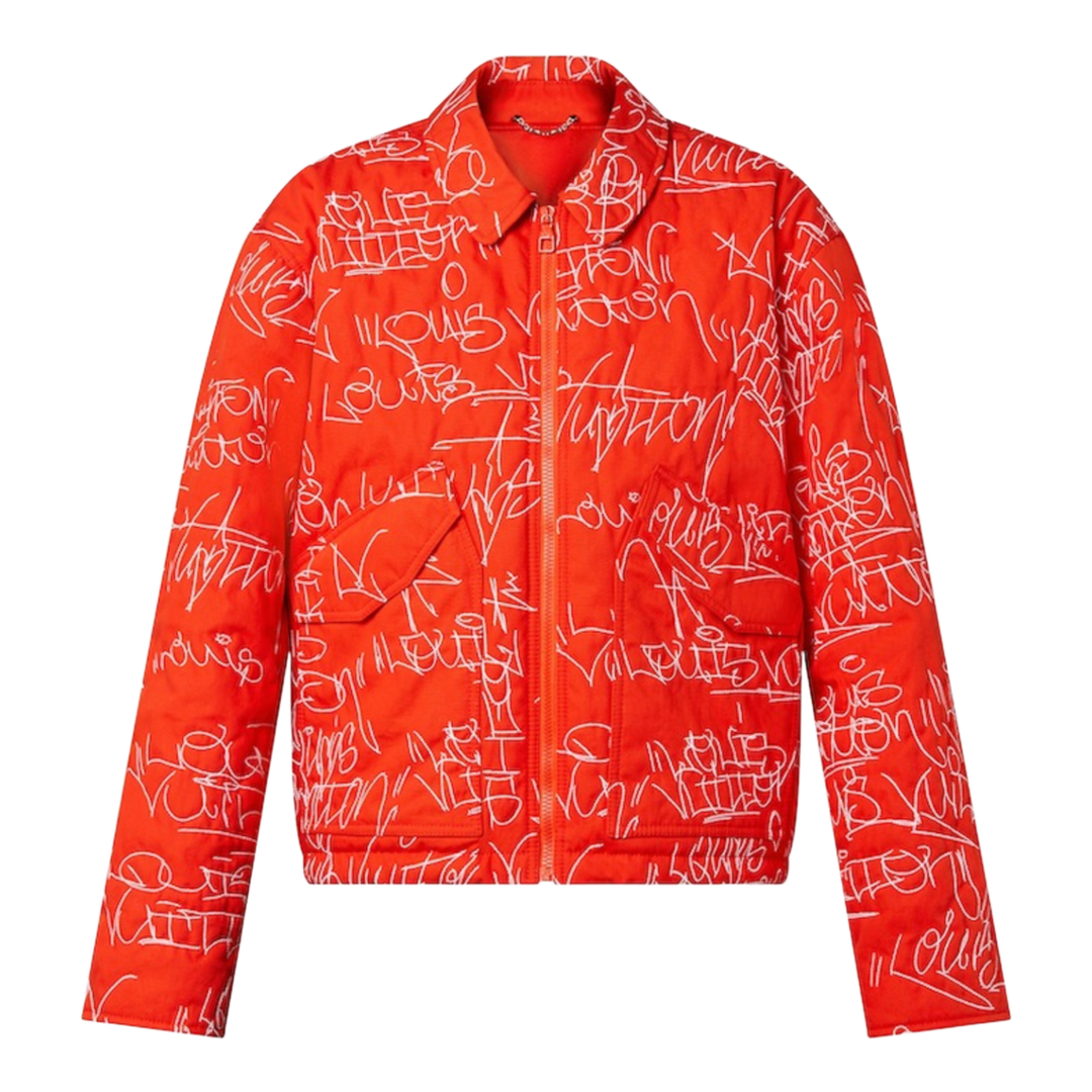 LOUIS VUITTON 'ORANGE EMBROIDERED' DENIM JACKET