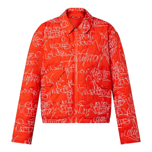LOUIS VUITTON 'ORANGE EMBROIDERED' DENIM JACKET