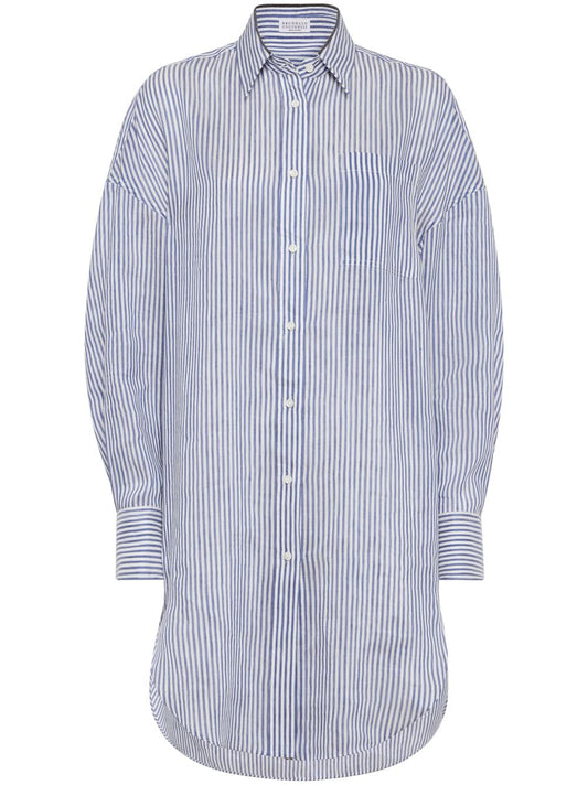 Brunello Cucinelli Striped Linenシャツ - Image 1