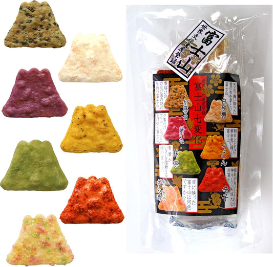 Mt. Fuji, Souvenir, Sweets, Souvenir, Senbe, Individually Packaged, 7 Colors, 7 Flavors, Hitokuchi, Senbei Lab