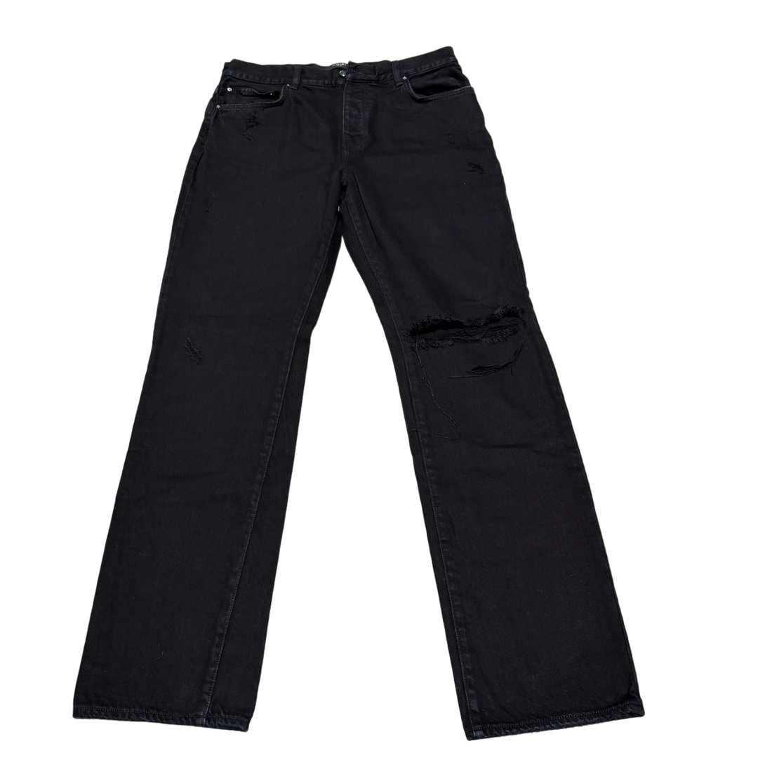 AMIRI 'FIVE POCKET' BLACK STRAIGHT JEANS
