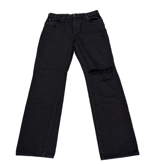 AMIRI 'FIVE POCKET' BLACK STRAIGHT JEANS
